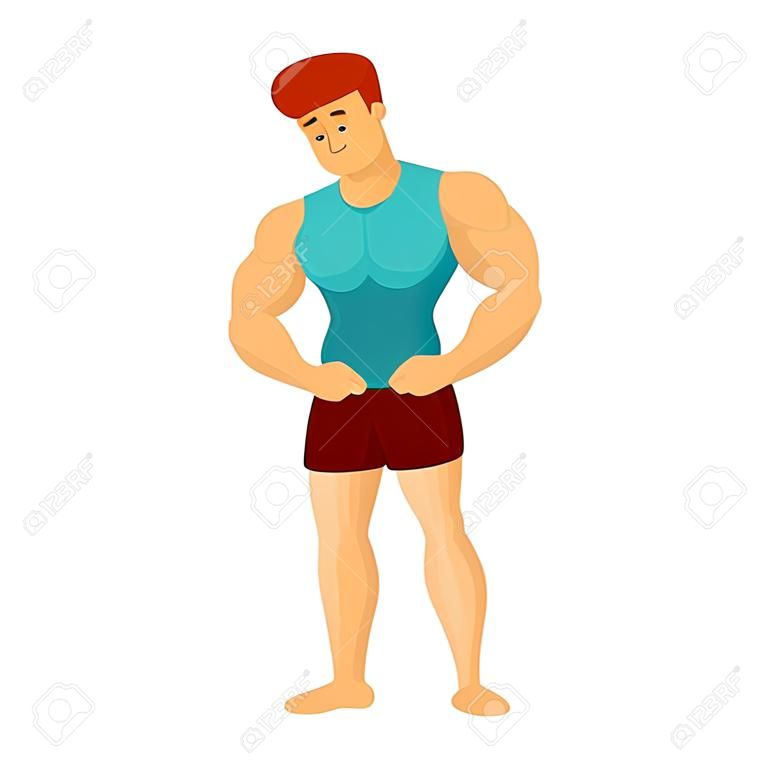 Bodybuilding-Ikone, Cartoon-Stil
