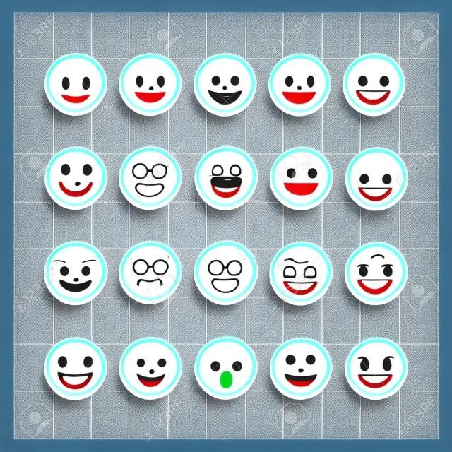 Vector set face emotion,smiley icons, different emotions