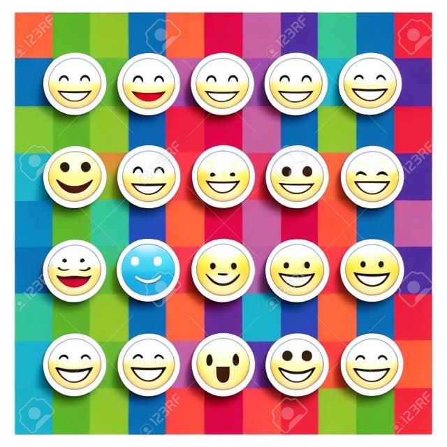Vector set face emotion,smiley icons, different emotions