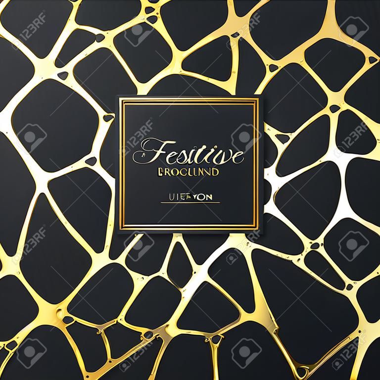 exclusive festive glossy vector background image with golden frame