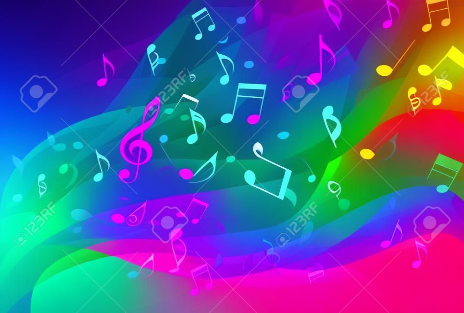 Fundo de música colorida