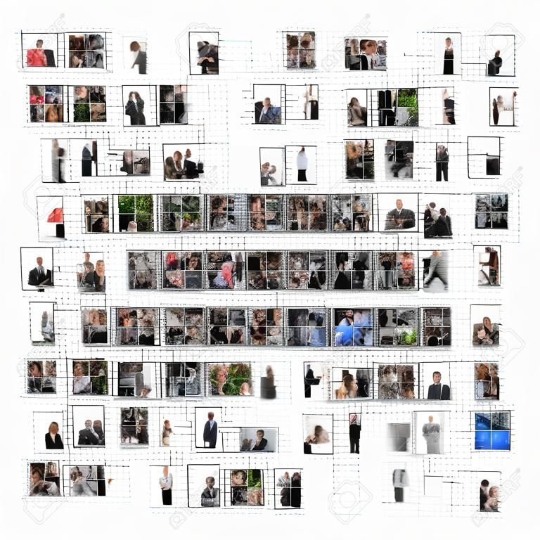 Litera H photomosaic z fotografii biznesowych ludzi. Wszystkie inne litery ABC można znaleźć w mojej protfolio - użyj photomosaic słów kluczowych!