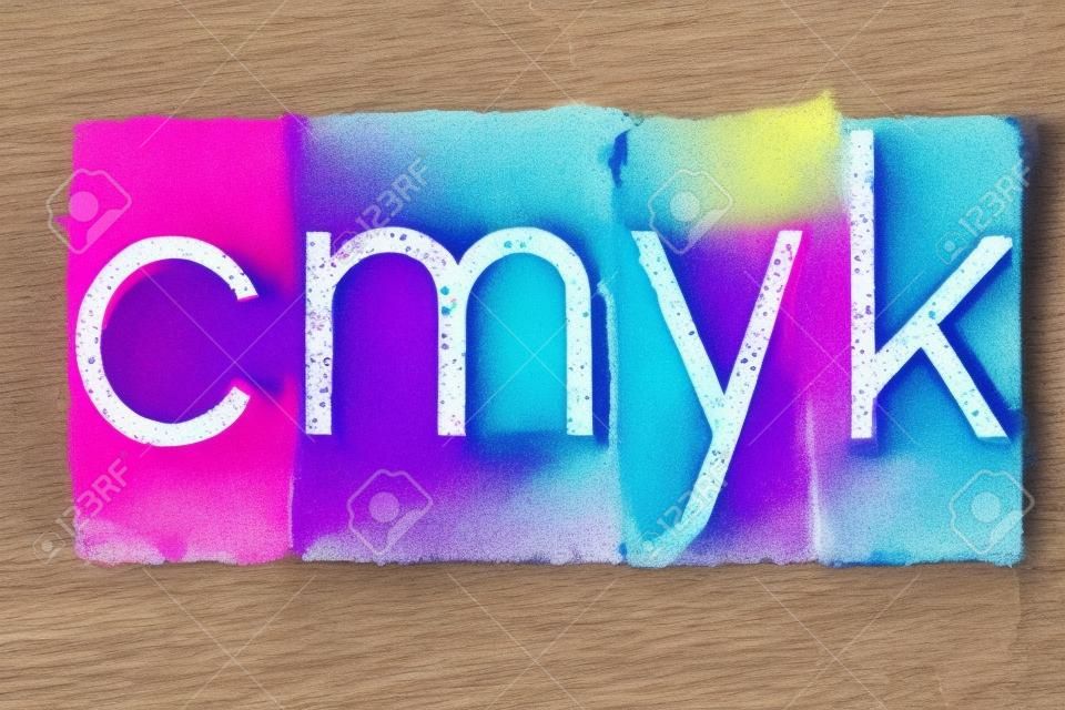 Cmyk feito a partir de blocos de letterpress antigos