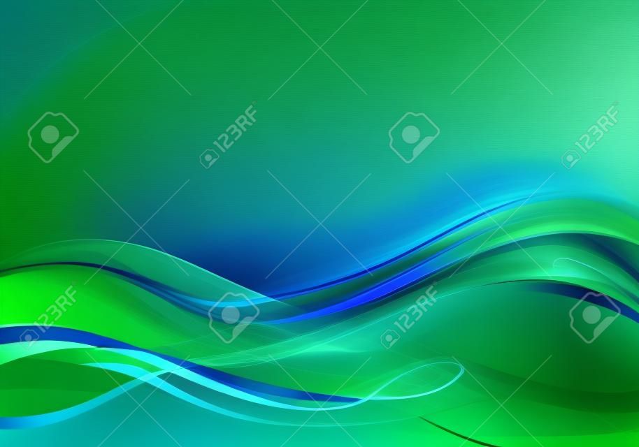 設計のための抽象的な青と緑の背景
