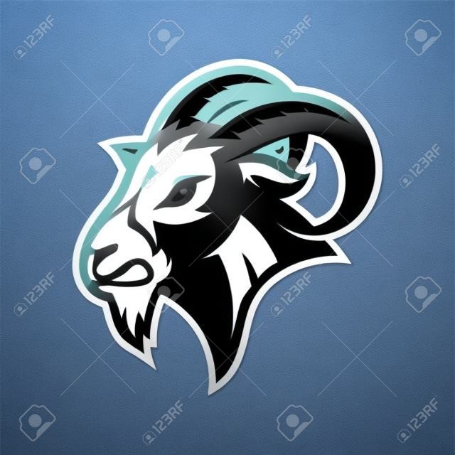 diseño de logotipo de cabra enojada