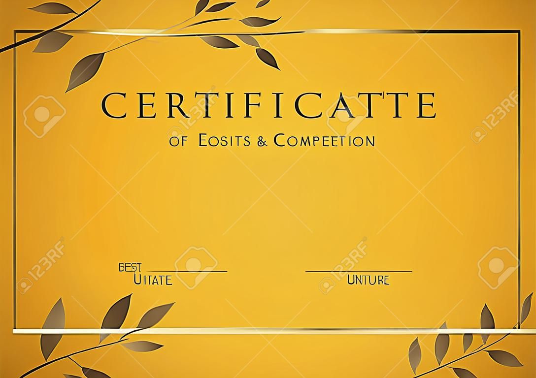 Certificate of completion template. Diploma