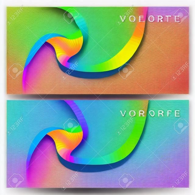 Gift certificate, Voucher, Coupon template with colorful  rainbow  guilloche pattern  watermark   Background for banknote, money design, currency, note, check  cheque , ticket, reward  Vector