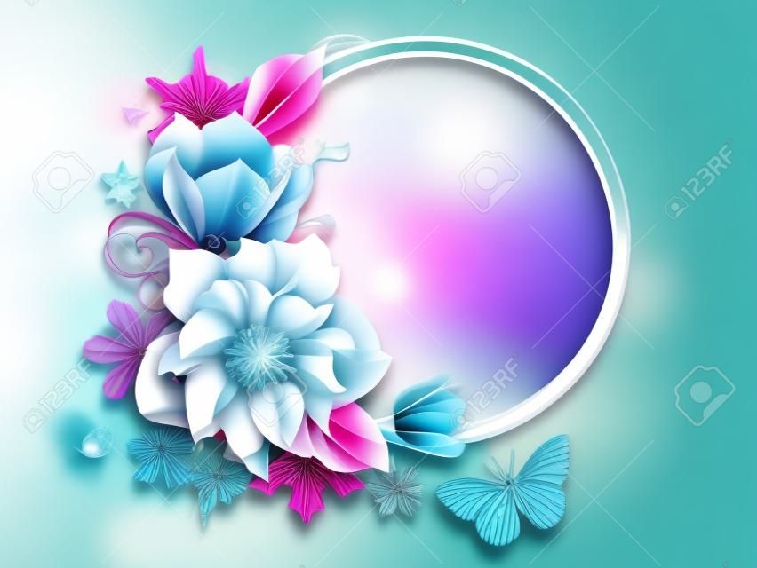 3D abstraction background wallpaper for walls. Beautiful flower background 3D wallpaper