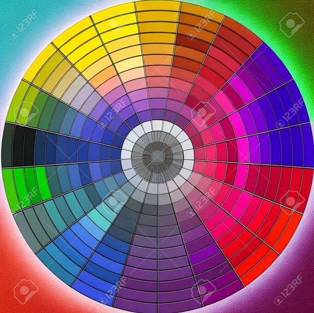 Цветовое колесо с переходом на белый в середине