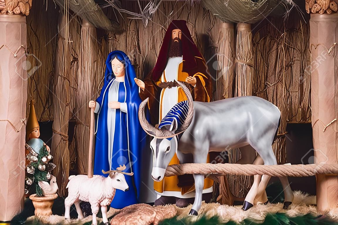 Scena biblica di Natale, decorazione nel tempio