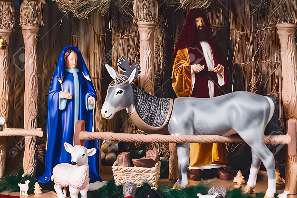 Scena biblica di Natale, decorazione nel tempio