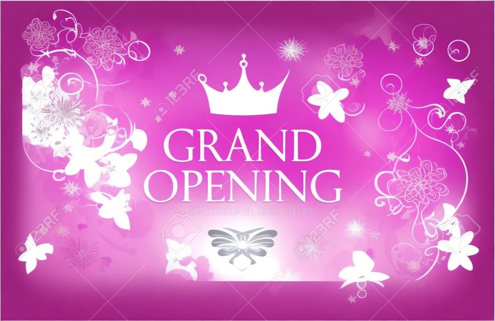 Grand Opening Luxury Invitation Banner Background. Vector Illustration EPS10