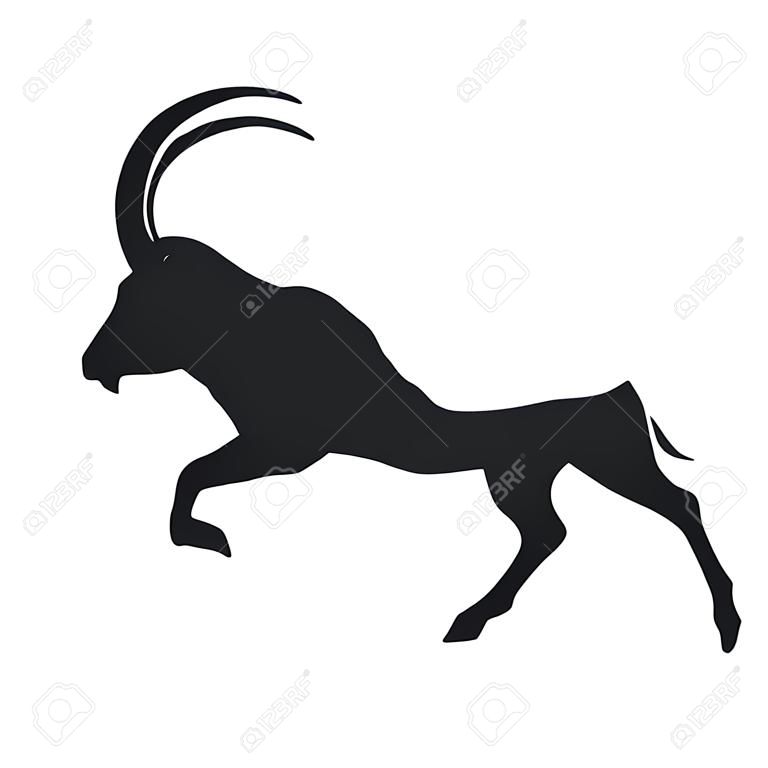 Símbolo de una silueta de cabra montés