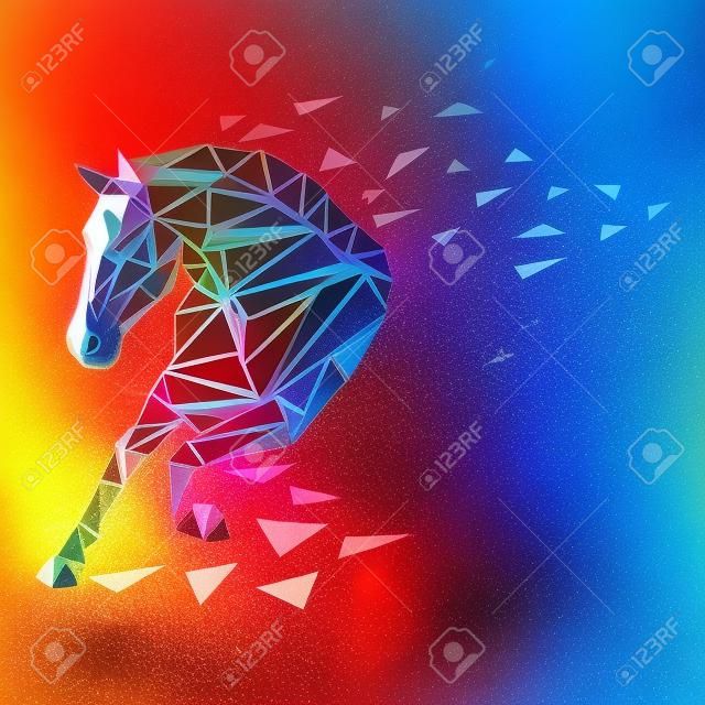 Galloping horse, particles