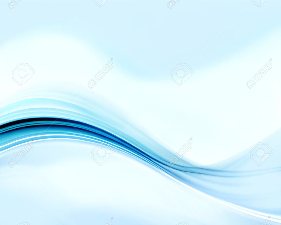 蓝色和白色的现代未来背景与抽象波