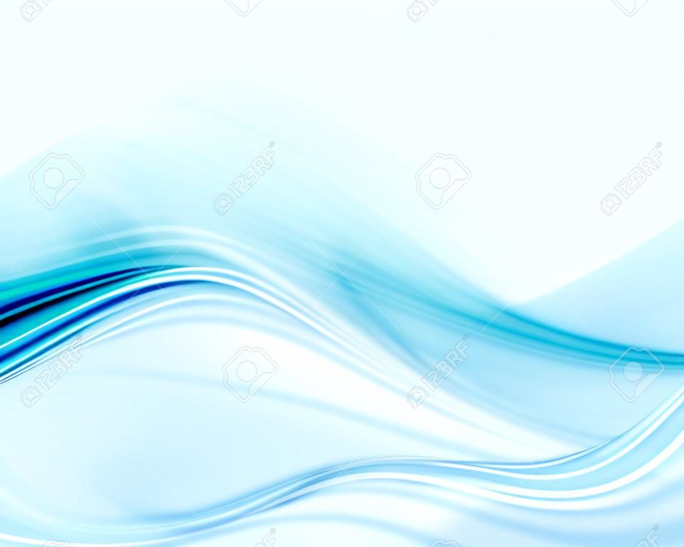 藍色和白色的現代未來背景與抽象波