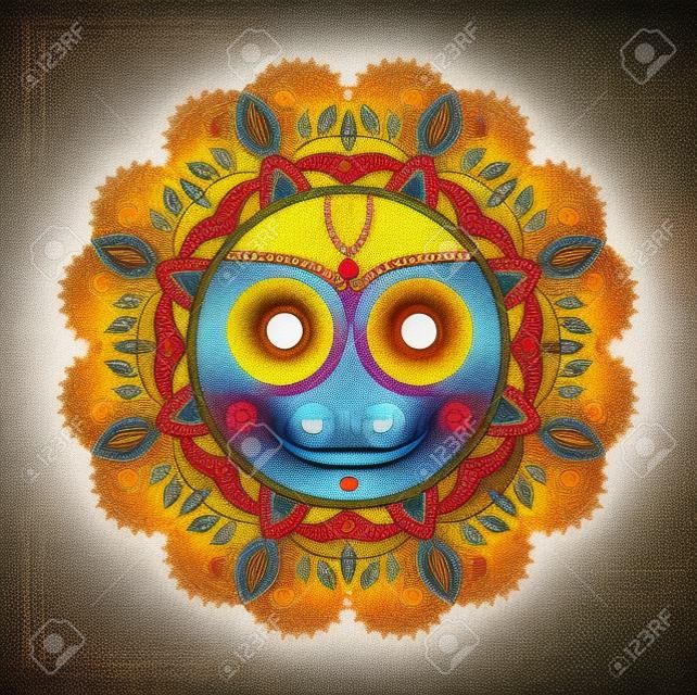 Lord Jagannath's paintings on entrance : r/hinduism