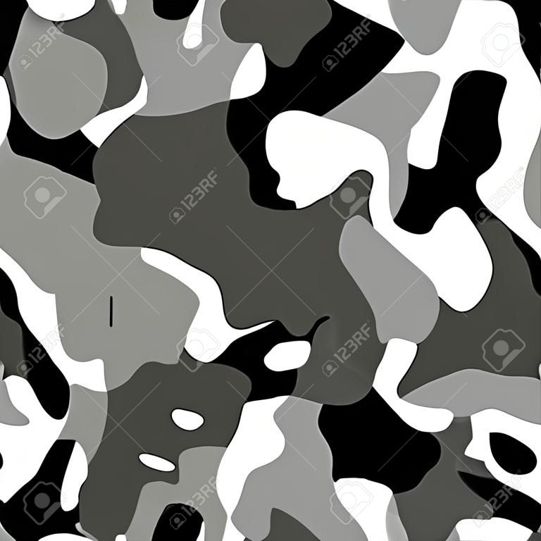 Estratto pallido camouflage sfondo - immagini generate al computer. macchie Chaos e macchie. camuffamento in bianco e nero classico. Per le stampe, sfondi, copre.