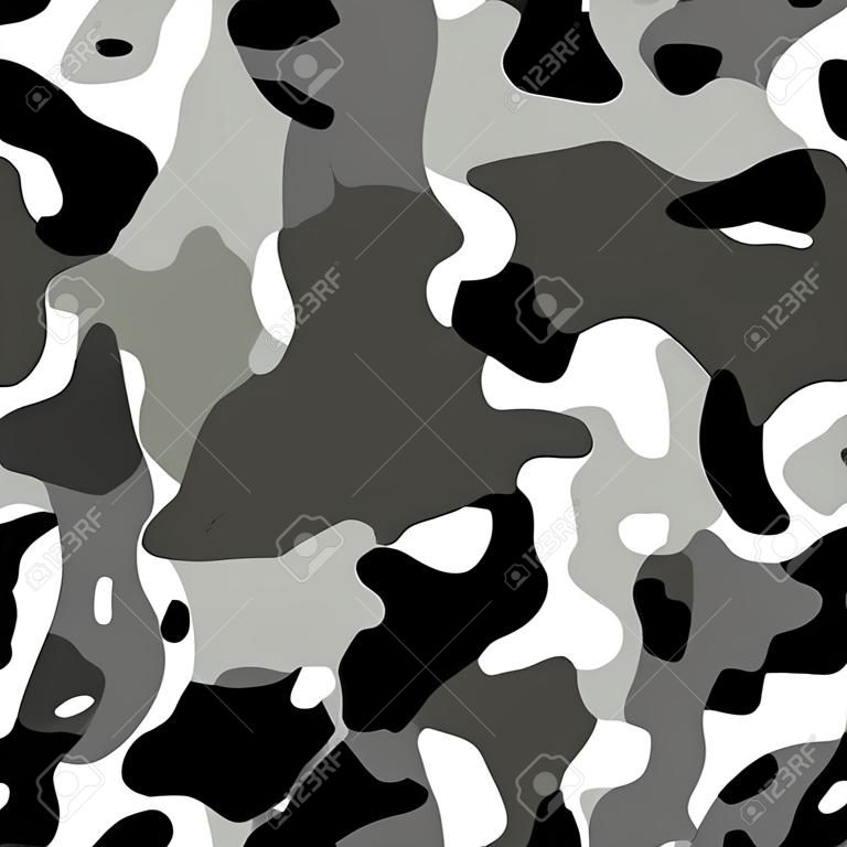 Estratto pallido camouflage sfondo - immagini generate al computer. macchie Chaos e macchie. camuffamento in bianco e nero classico. Per le stampe, sfondi, copre.