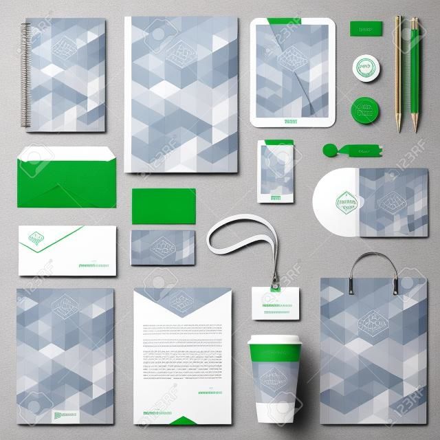 Corporate identiteit sjabloon set. Business briefpapier mock-up met logo. Branding ontwerp.