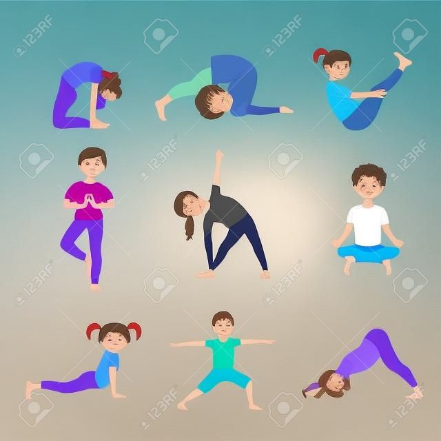 Yoga çocuklar pozlar