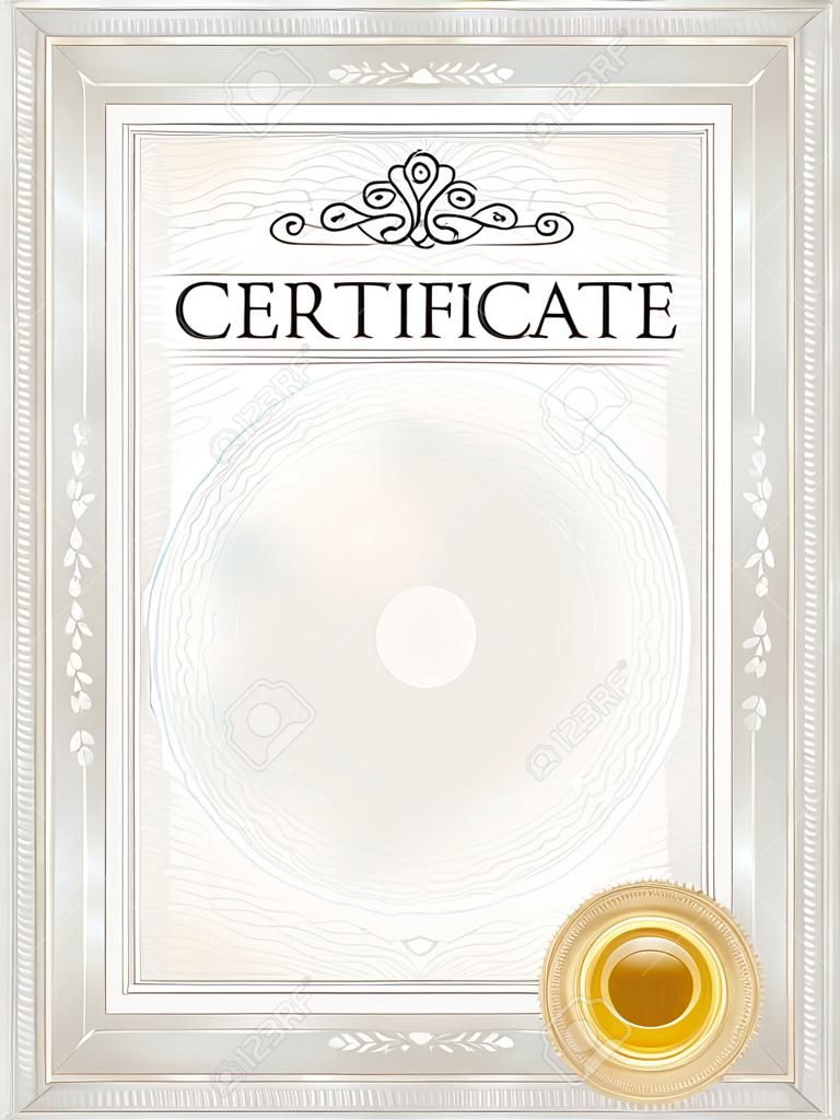 blank certificate template