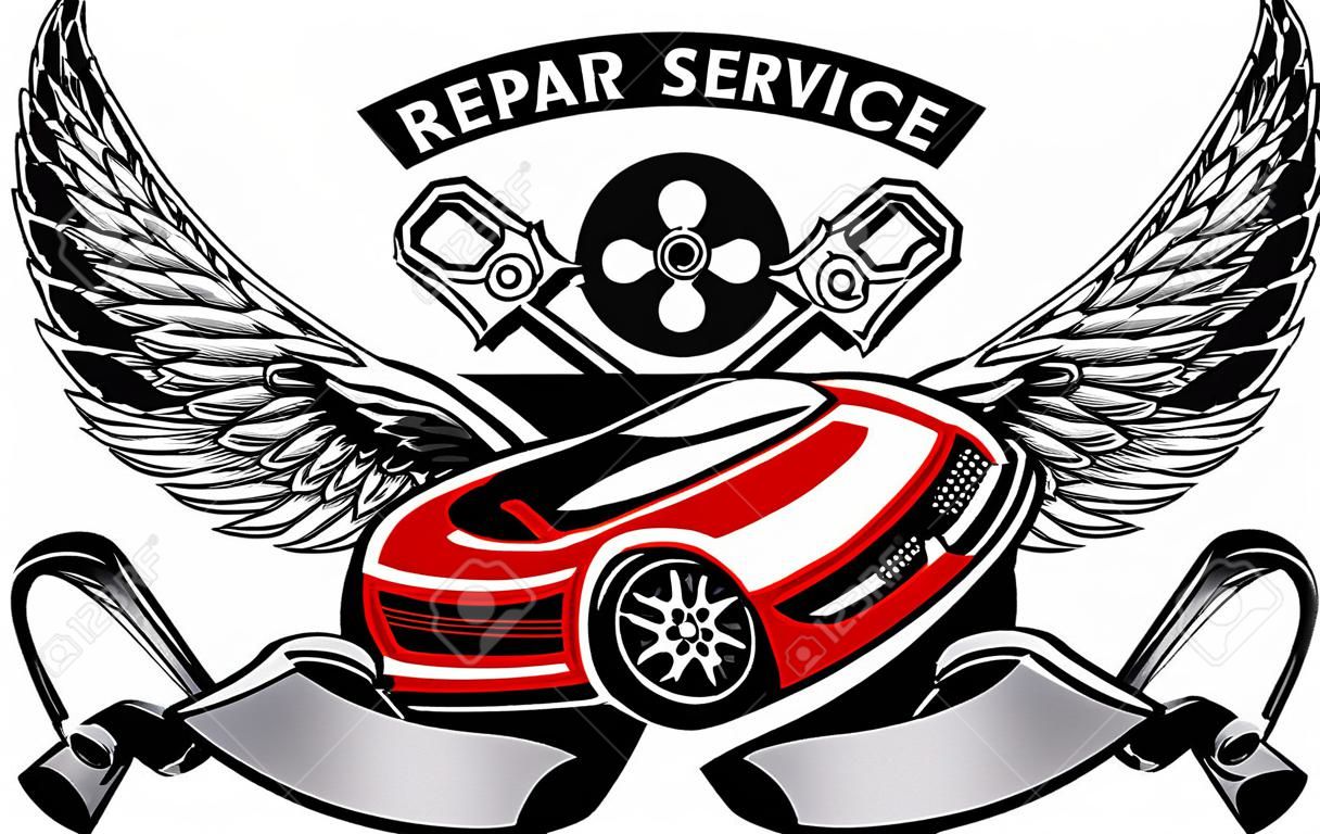 emblème de service de réparation