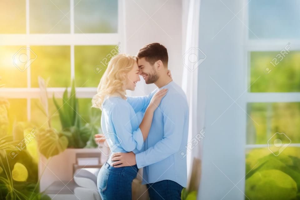 young couple spending time in their beautiful countryside house