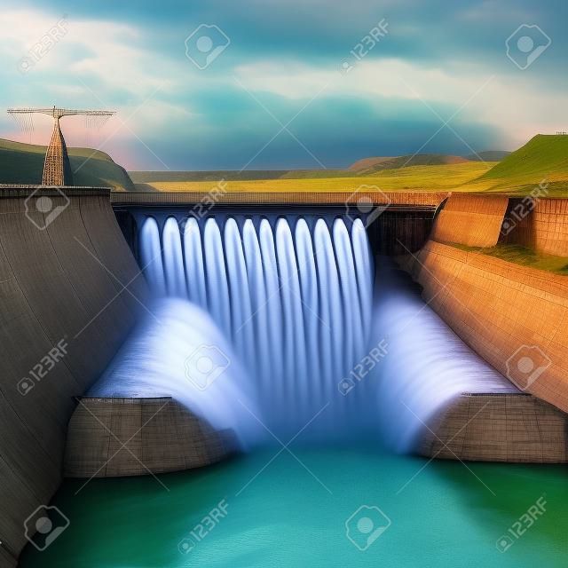 A huge dam, holding back the pressure of rivers
