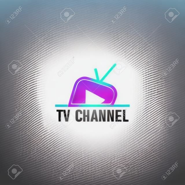 Modèle de conception de logo de chaîne de télévision