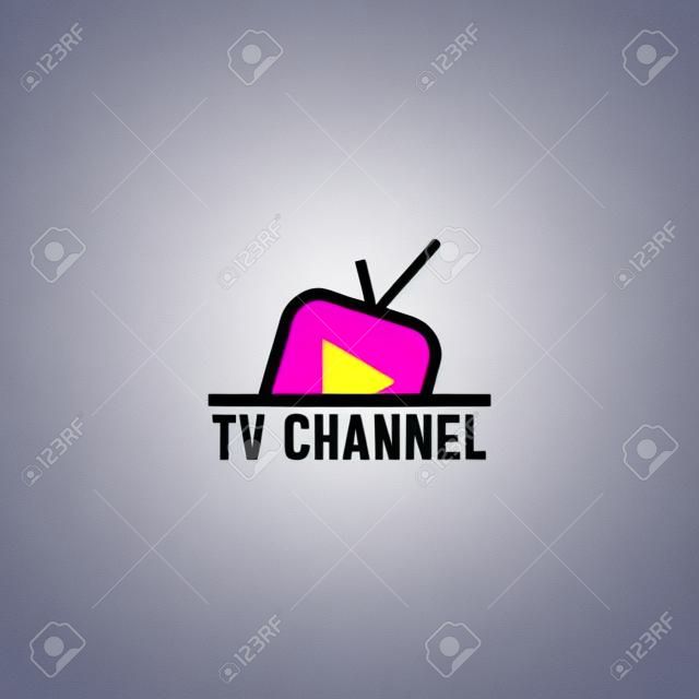 Modelo de design de logotipo de canal de TV
