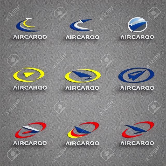Воздух Самолет Транспорт груза или доставка логотип бизнес вектор