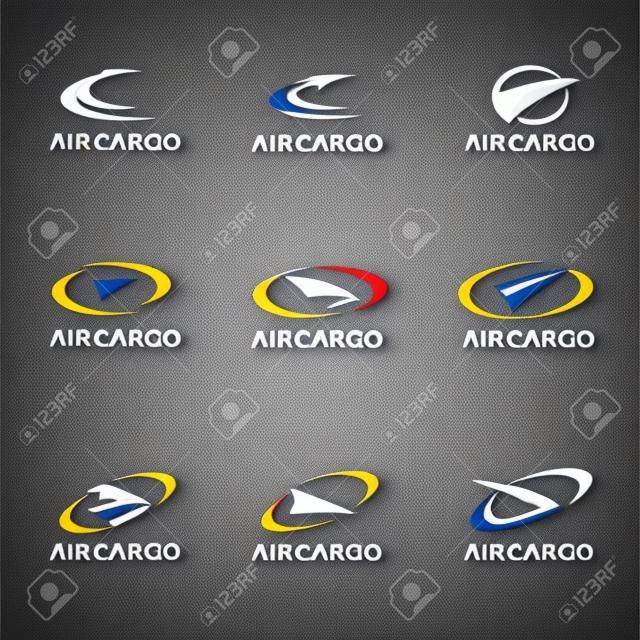 Воздух Самолет Транспорт груза или доставка логотип бизнес вектор