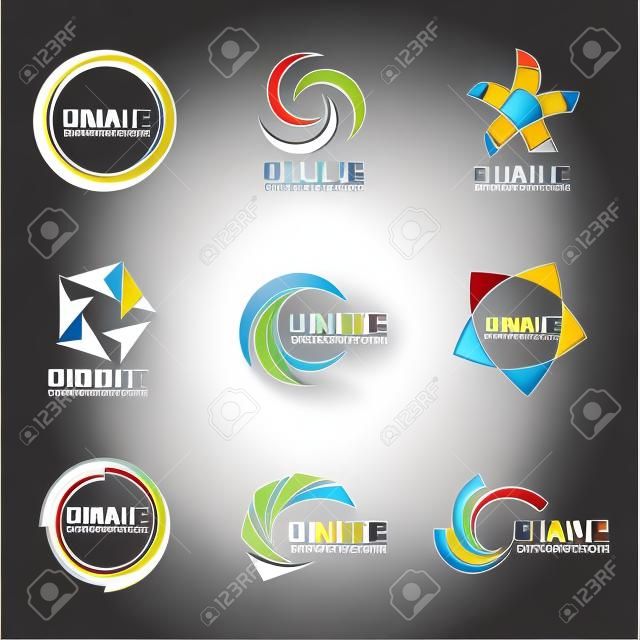 logotipo del círculo, diseño del arte del vector para el negocio
