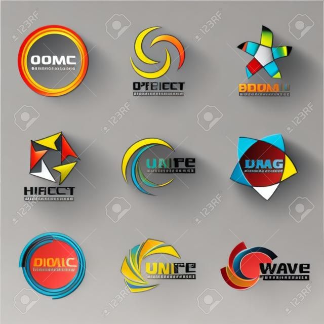 logotipo del círculo, diseño del arte del vector para el negocio