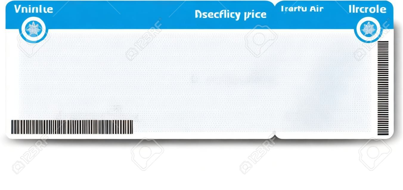 Variante di biglietto aereo isolato su bianco illustrazione vettoriale