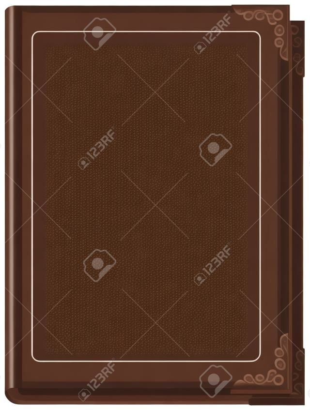 Brown closed book. Illustration in vector format
