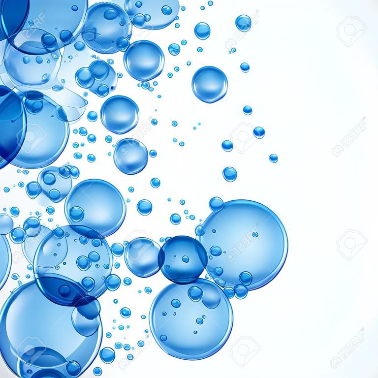 Синий фон пузыри