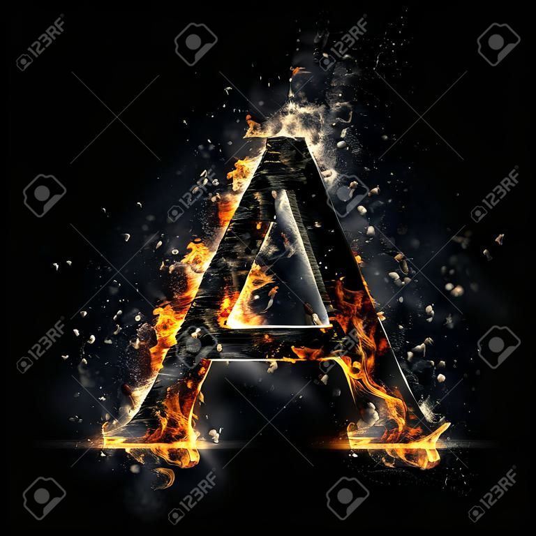 Fire letter A