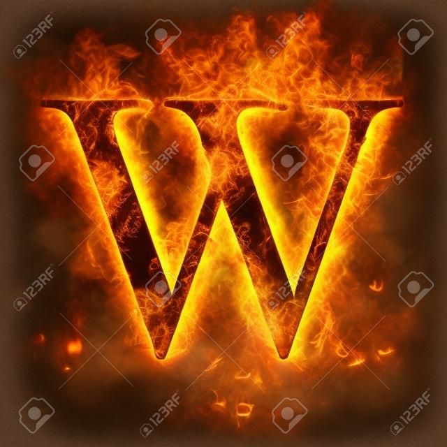Огонь буква W