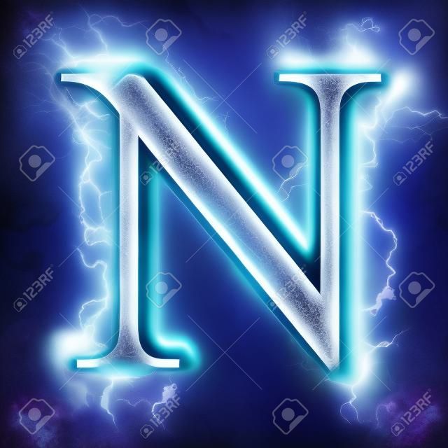 Lightning letter N