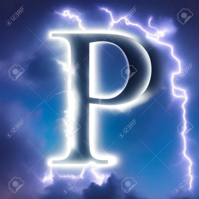 Lightning letter P