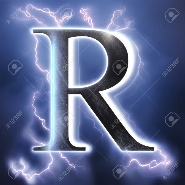 letra R rayo