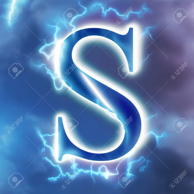 Lightning Letter S Stock Photo, Picture and Royalty Free Image