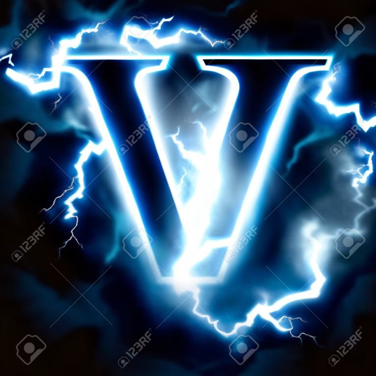 Lightning letter W