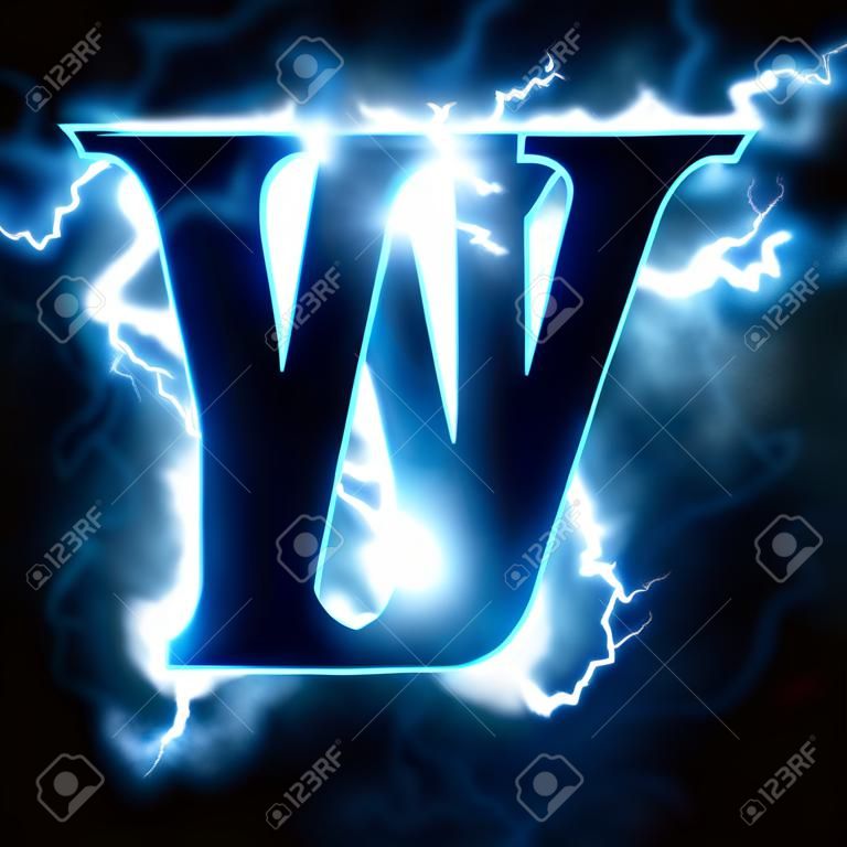 Lightning letter W