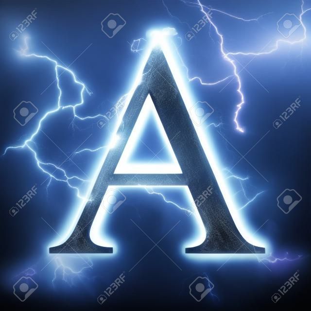 Lightning letter A