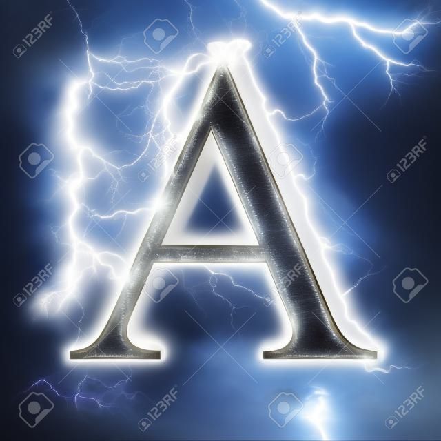 Lightning letter A