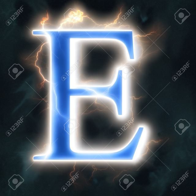 Молния буква Е