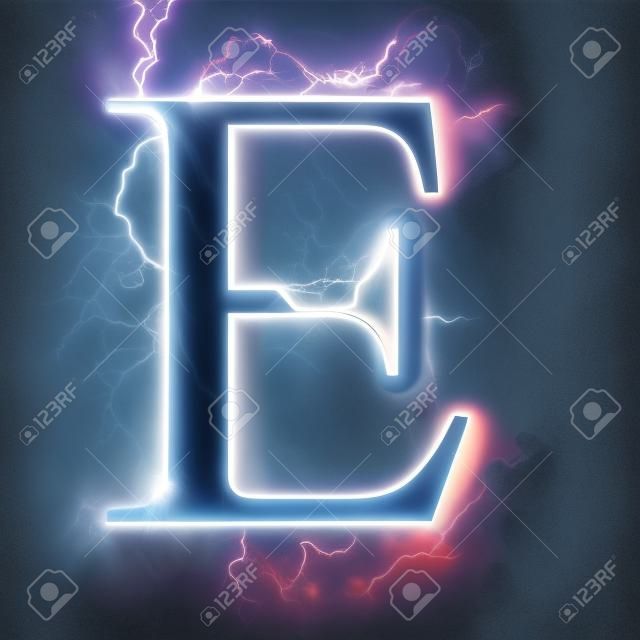 lettre foudre E